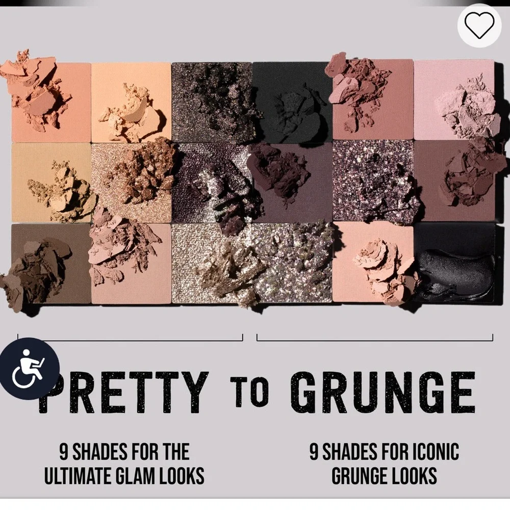 Huda Pretty Grunge Eyeshadow Palette shades every day & night glam-grunge hot af